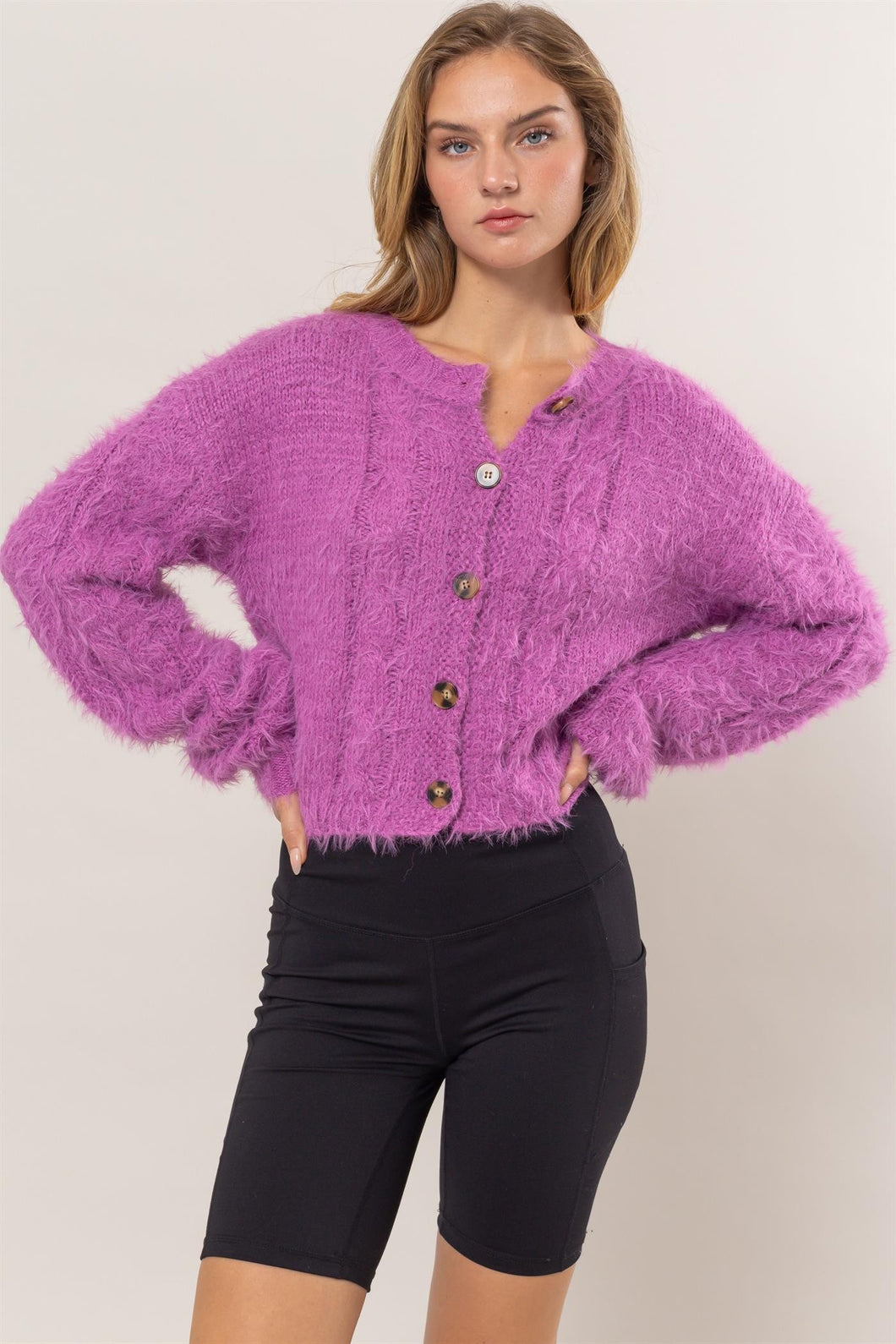 Vintage Plum Cardigan