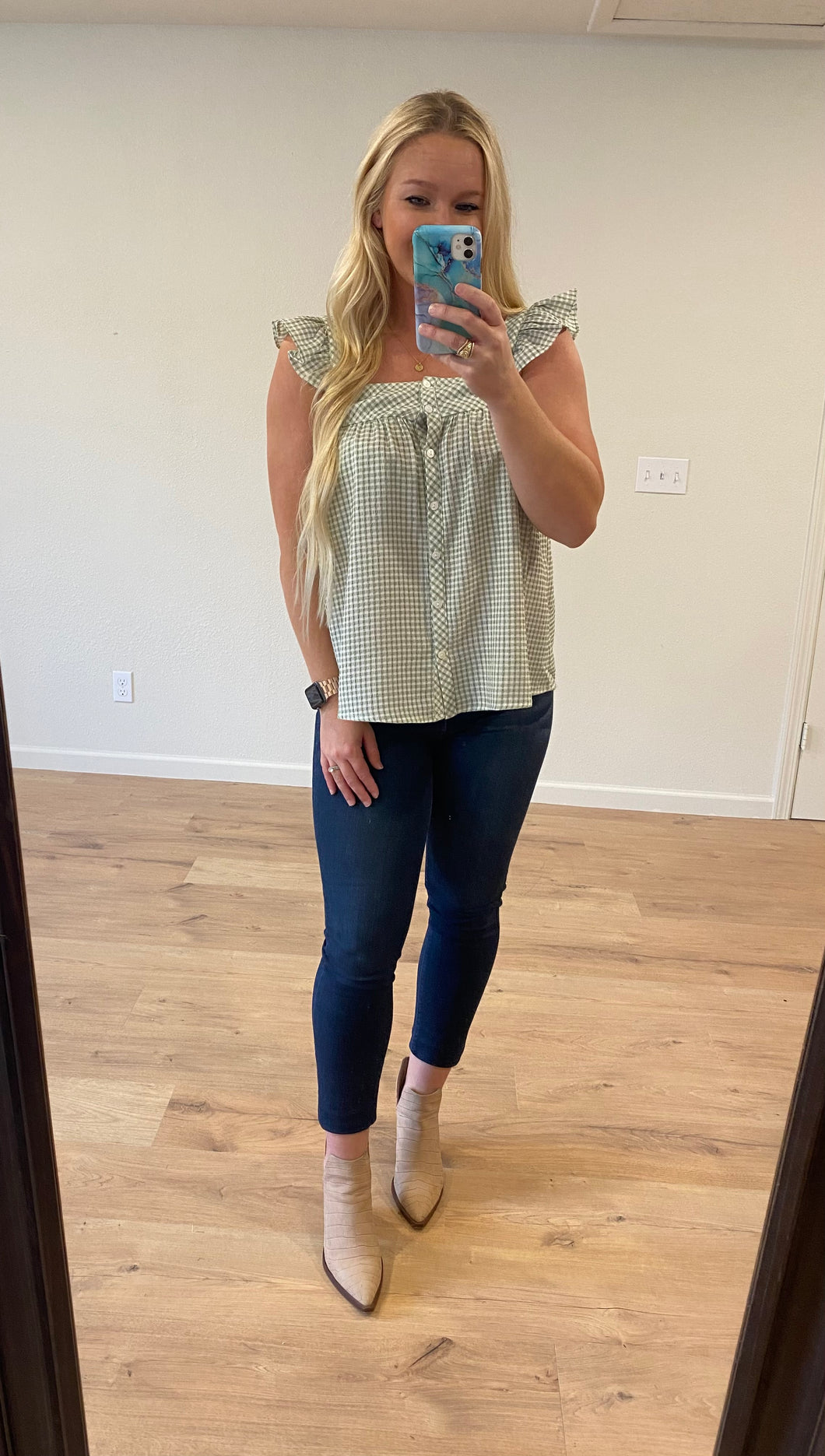 Mandy Gingham Top